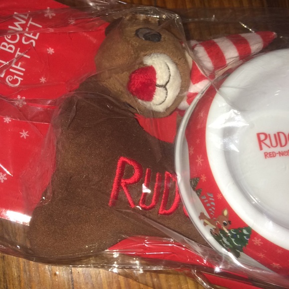 Rudolph pet bowl gift set - Picture 3 of 3